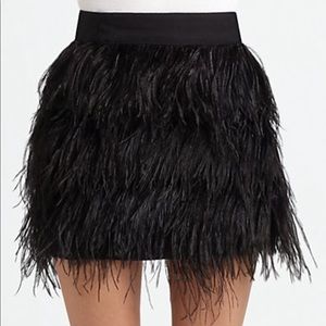 Ostrich feather mini skirt